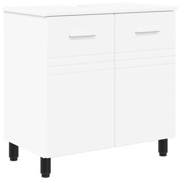 Unidad De Tocador De Baño Blanco 60 X 35 X 60 Cm Vidaxl