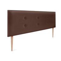 cabecero de polipiel con 2 hileras de botones 135x105cm con patas camas 120135 - chocolate