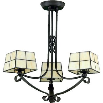 Lámpara de techo paris 3xg9 al.55xd.55cm cristal marron