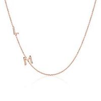 cadena letra damas oro rosa 14 quilates