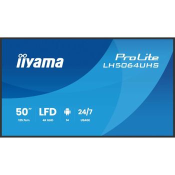 Monitor profesional iiyama LH5564UHS-B1AG 55″ 4K UHD 500 nits WiFi Android 14 VESA