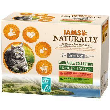 IAMS Naturally Senior - 24 x 85 g - Pack Ahorro