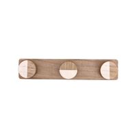 perchero de madera con 3 ganchos de 34 cm