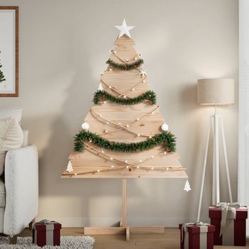 Árbol De Navidad | Decoraciones De Navidad De Adorno Madera Maciza 150 Cm Cfw964407