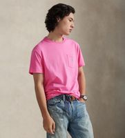 polo ralph lauren para hombre 710671438511 camiseta de punto custom slim fit rosa s casual algodon manga corta