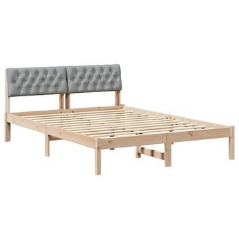 Estructura De Cama Marrón Y Gris Claro 135 X 190 Cm Vidaxl