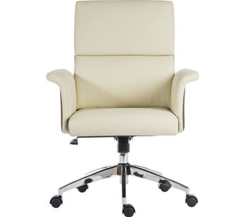 TEKNIK Elegance Medium Faux-Leather Executive Chair - Cream & Brown, Cream