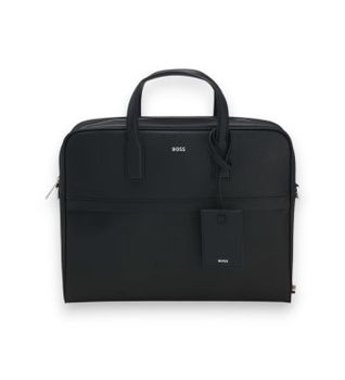 BOSS para hombre. 50483563 Maletín de cuero Zair negro (OSFA), Casual, Clásico, Piel