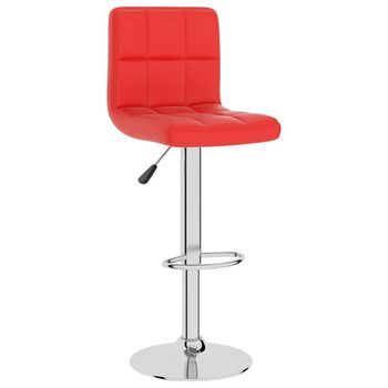 Taburete De Cocina Cuero Sintético Rojo Vidaxl