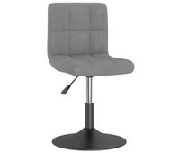 vidaxl taburete de cocina giratorio de terciopelo gris claro