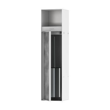 Portarrollos De Papel Higiénico Y Escobillero Hansgrohe Xtrastoris Rock Con Puerta Alicatable, 56062700