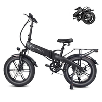 bicicleta electrica plegable de neumaticos anchos 20 48v 15ah - smt m6 negra