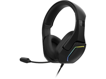 Auriculares gaming - Krom Kopa 7.1, Supraaurales, Con cable, Diadema ajustable y ligera, 50 mm, Iluminación RGB Rainbow, Negro