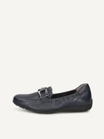 caprice moccasin blue made of leather without heel size 39