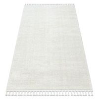 alfombra sevilla pc00b rayas blanco franjas bereber marroqui shaggy 180x270 cm