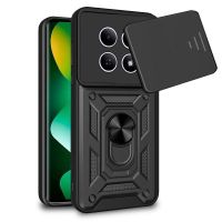 funda cool hard ring carcasa antigolpes aluminio negra con anillo e iman para xiaomi redmi note 15