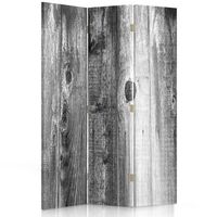 biombo black and white wood - separador de ambientes cm 110x150 3 paneles