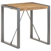 mesa de comedor madera maciza de mango rugosa 70x70x75 cm vidaxl