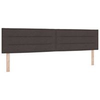 cabeceropanel de cabecero marron oscuro 200 cm tela