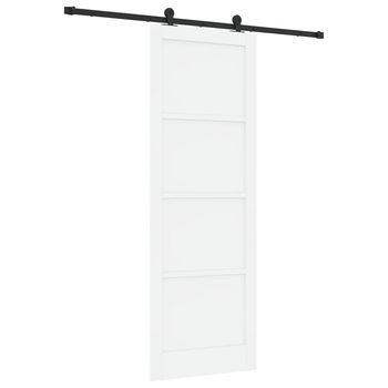 Puerta Corredera Blanco Y Negro 83 X 232 Cm Vidaxl