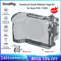 smallrig fx30 cage hawklock kit de jaula avanzada de liberacion rapida para sony fx3fx30 con abrazadera de cable zapata fria riel nato -4770