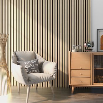 Set De 12x Paneles De Pared Vang Acústico Mdf 120x60x2cm (8,64 M²) - Roble [neu.holz]