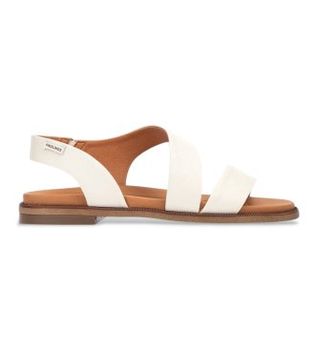 Pikolinos para mujer. W3E-0652 Sandalias de Piel Navia blanco roto (42), Plano, 1 a 3cm, Ninguno, Casual