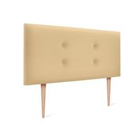 cabecero de polipiel con 2 hileras de botones 110x105cm con patas camas 105 - vainilla