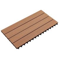 tile de decking 6 uds marron 60 x 30 cm wpc vidaxl
