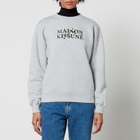 maison kitsune flowers comfort cotton-jersey sweatshirt - xxs