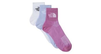 3 pares de calcetines cortosmulti sport the north face blanco morado azul  x3