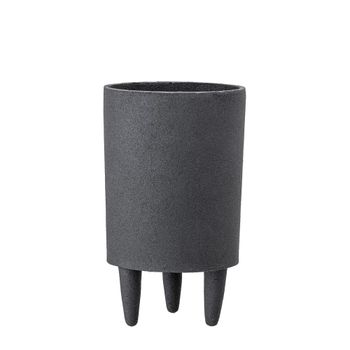 Maceta de aluminio gris