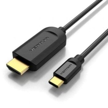 Cable HDMI Vention CGUBF USB-C a HDMI 4K@30Hz 1m Triple Blindaje Negro