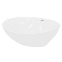 lavabo ceramico ovalado 410 x 330 x 142 mm blanco ecd germany