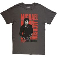 michael jackson camiseta bad world tour 88 para mujer