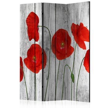 Biombo - Tale Of Red Poppies (135x172 Cm)