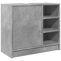 armario de lavabo madera ingenieria gris hormigon 63x29x55 cm vidaxl