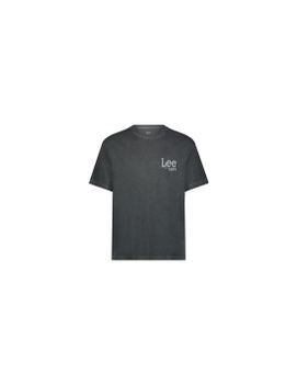 Camiseta Lee Loose Logo Washed Negro Hombre