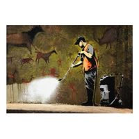 papel pintado 3d - banksy - cave painting 150x105 cm