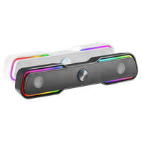 mars gaming msbx barra de sonido rgb bluethooth 50  jack 35 sonido dsp 10w barra de sonido negro o blanco