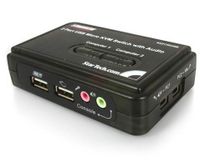 startech kit conmutador kvm usb  audio 2 puertos
