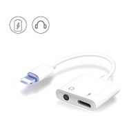 lifa adaptador aux de auriculares divisor de audio 2 en 1 salida jack 35mm  cargador y auricular a la vez