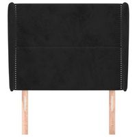 cabecero cama mueble de dormitorio con orejas de terciopelo 103 x 23 x 118128 cm negro m020003982