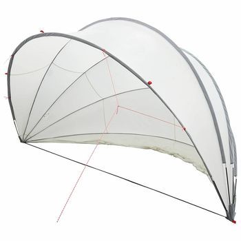 Cúpula Para Piscina Manual Gris Y Naranja 500 X 500 X 236 Cm Vidaxl