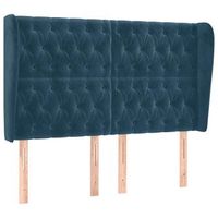 cabecerorcabecero camarpanel de cabecera con orejas de terciopelo azul oscuro 147x23x118128 cm