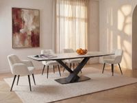 mesa de comedor cristal negro blanco