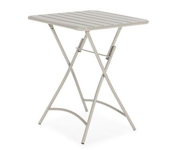 Mesa de jardín plegable perla de metal