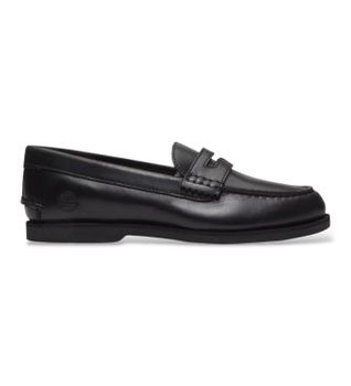 Timberland para mujer. TB0A5MXNW021 Mocasines de piel Classic Boat negro (41 W), Plano, Ninguno, Casual, Clásico