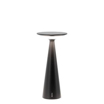 Zafferano Damina - Lámpara De Mesa Led Recargable, Regulador Táctil, 8 H De Duración De La Batería, Ip65 - Inalámbrica, Acabado En Aluminio Negro