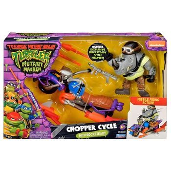 Tortugas Ninja - Rocksteady Con Chopper Cycle
